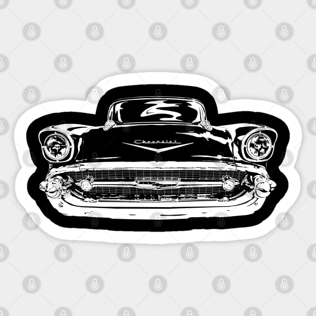 1957 Bel Air Sticker by GrizzlyVisionStudio